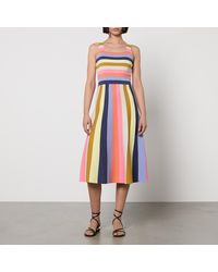 PS by Paul Smith - Striped Knit Dress - Lyst