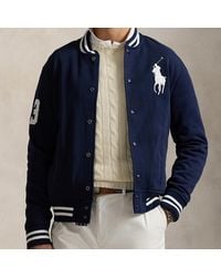 Polo Ralph Lauren - Cotton-Blend Jersey Baseball Jacket - Lyst