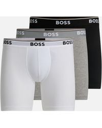 BOSS - 3-Pack Power Jersey Long Boxer Briefs - Lyst