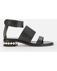 Nicholas Kirkwood - 25Mm Casati Leather Triple Strap Sandals - Lyst