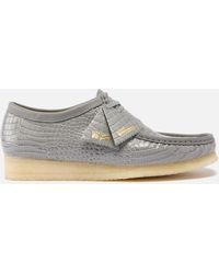 Clarks - Croc-Effect Leather Wallabee Shoes - Lyst
