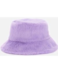 Stand Studio Wera Faux Fur Bucket Hat - Purple