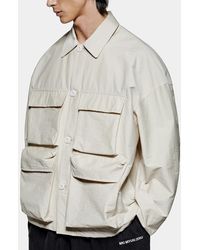 MKI Miyuki-Zoku - Miyuki Zoku Washed Box Cotton-Blend Overshirt - Lyst