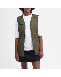BARBOUR X GANNI - Betty Reversible Diamond-Quilted Shell Liner - Lyst