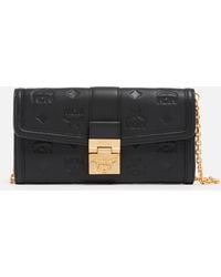 MCM - Tracy Chain Embossed Leather Wallet Bag - Lyst