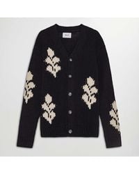 NN07 - Mika Intarsia-Knit Cardigan - Lyst