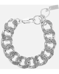 Marc Jacobs - Monogram Chain Link Silver-tone Bracelet - Lyst