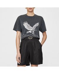 Anine Bing - Lili Retro Eagle Cotton-Jersey T-Shirt - Lyst