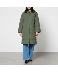 A.P.C. - Manteau Marion Quilted Cotton-Blend Coat - Lyst