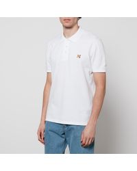 Maison Kitsuné - Fox Head Cotton-Piqué Polo Shirt - Lyst