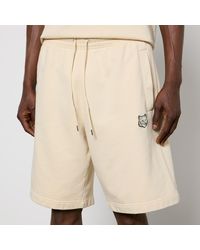 Maison Kitsuné - Bold Fox Head Patch Cotton-Jersey Sweat Shorts - Lyst