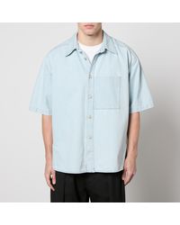 WOOYOUNGMI - Short Sleeved Cotton-Denim Shirt - Lyst
