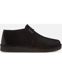 Clarks Desert Trek Suede Shoes - Black