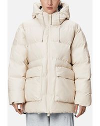 Rains - Alta Coated Shell Puffer Cargo Jacket W3T3 - Lyst