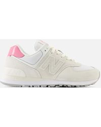 New Balance - 574 Suede And Mesh Trainers - Lyst