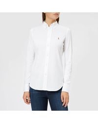 Polo Ralph Lauren Heidi Skinny Long Sleeve Shirt - White