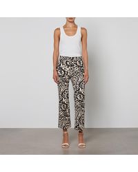 Weekend by Maxmara - Cadmio Stretch Cotton Trousers - Lyst