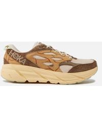Hoka One One - Clifton L Brushed Suede Trainers - Lyst