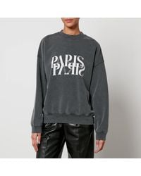 Anine Bing - Jaci Paris Cotton-Jersey Sweatshirt - Lyst