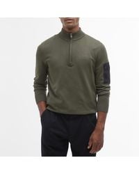 Barbour - Blades Cotton Half Zip Knit Jumper - Lyst