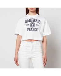 Ami Paris - Paris France Cotton-Jersey T-Shirt - Lyst