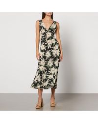 RIXO London - Evie Floral-Print Silk Maxi Dress - Lyst