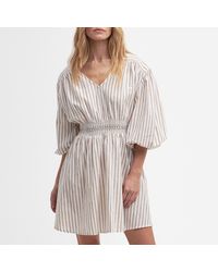 Barbour - Ella Striped Cotton-Blend Dress - Lyst