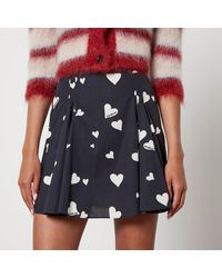 Marni - Printed Cotton-Poplin Mini Skirt - Lyst