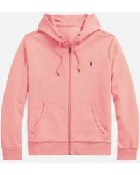 Polo Ralph Lauren Double Knitted Full Zip Hoodie - Pink