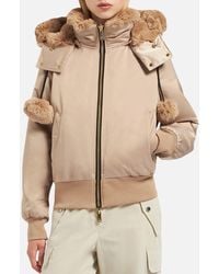 Moose Knuckles - Debbie Shell Faux Fur Bomber Jacket - Lyst
