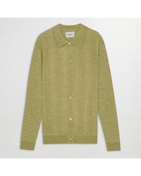 NN07 - Thor Wool-Blend Pointelle Knit Cardigan - Lyst