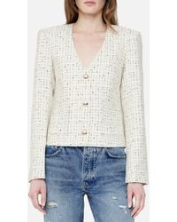 Anine Bing - Anitta Checked Tweed Jacket - Lyst
