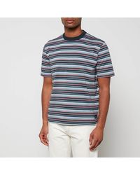 PS by Paul Smith - Stripe Printed Organic Cotton-Jersey T-Shirt - Lyst