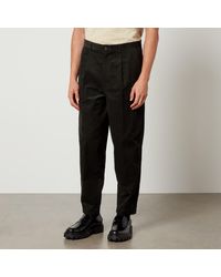 Fred Perry - Waffle Cotton-Corduroy Tapered Trousers - Lyst