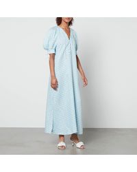 Sleeper - Garden Linen Midi Dress - Lyst