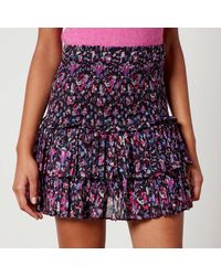 Isabel Marant - Naomi Printed Cotton-Gauze Mini Skirt - Lyst
