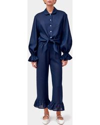 Sleeper Rumba Linen Lounge Suit - Blue