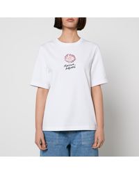 Maison Kitsuné - Floating Flower Comfort Cotton Jersey T-Shirt - Lyst