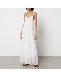 Isabel Marant - Sabba Embroidered Broderie Anglaise Cotton Dress - Lyst