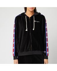 Champion Cord Full Zip Hoody - Black