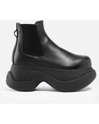 Marni - Chunky Leather Chelsea Boots - Lyst