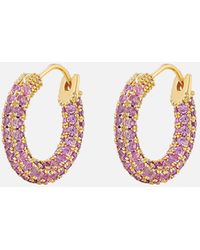 Luv Aj - Pavé Amalfi Plated Brass Crystal Earrings - Lyst