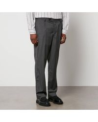 mfpen - Formal Pinstriped Wool Trousers - Lyst