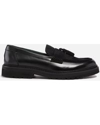 VINNY'S - Richee Tassel Leather And Suede Loafers - Lyst