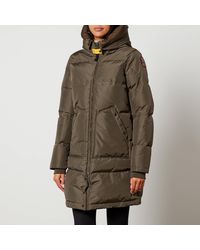 Parajumpers Long Bear Shell Coat in Black | Lyst