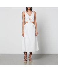Anine Bing - Dione Cutout Cotton-Poplin Dress - Lyst