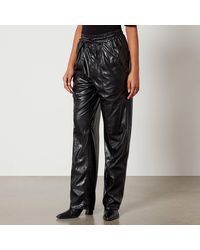 Isabel Marant - Brina Wide Leg Leather Look Trousers - Lyst