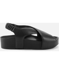 Simon Miller Vegan Cross Dip Cross Front Sandals - Black