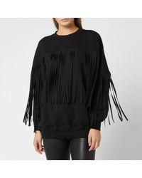 MSGM Fringe Sweatshirt - Black