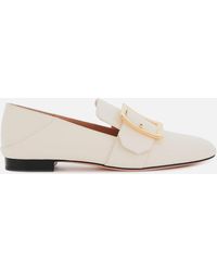 bally white loafers